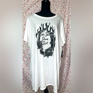 Plus Size Torrid: White Super Soft Graphic Tee
